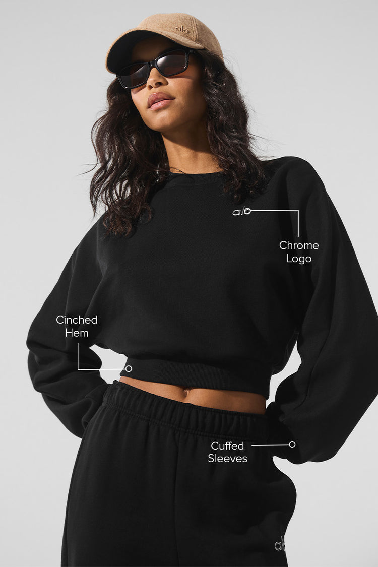 Accolade Cropped Crewneck Sweater "NEW"
