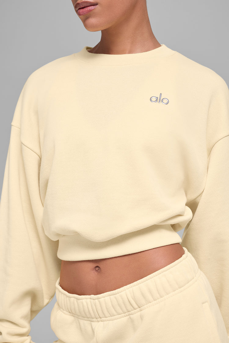 Accolade Cropped Crewneck Sweater "NEW"