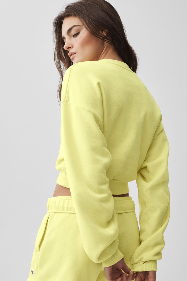 Accolade Cropped Crewneck Sweater "NEW"