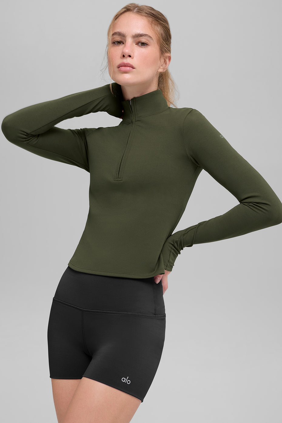 ALO Softsculpt Precision 1/4 Zip Long Sleeve Sweater "OUT OF STOCK"