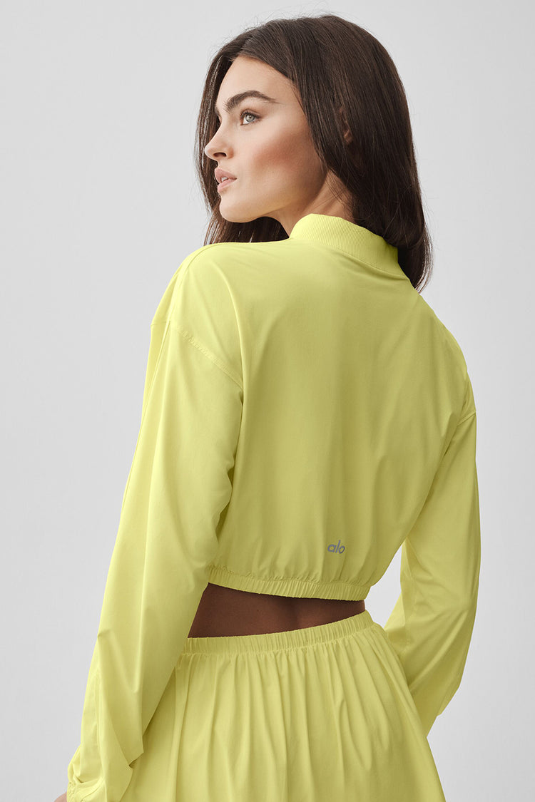 Cropped Breezy Full-Zip Cover Up
