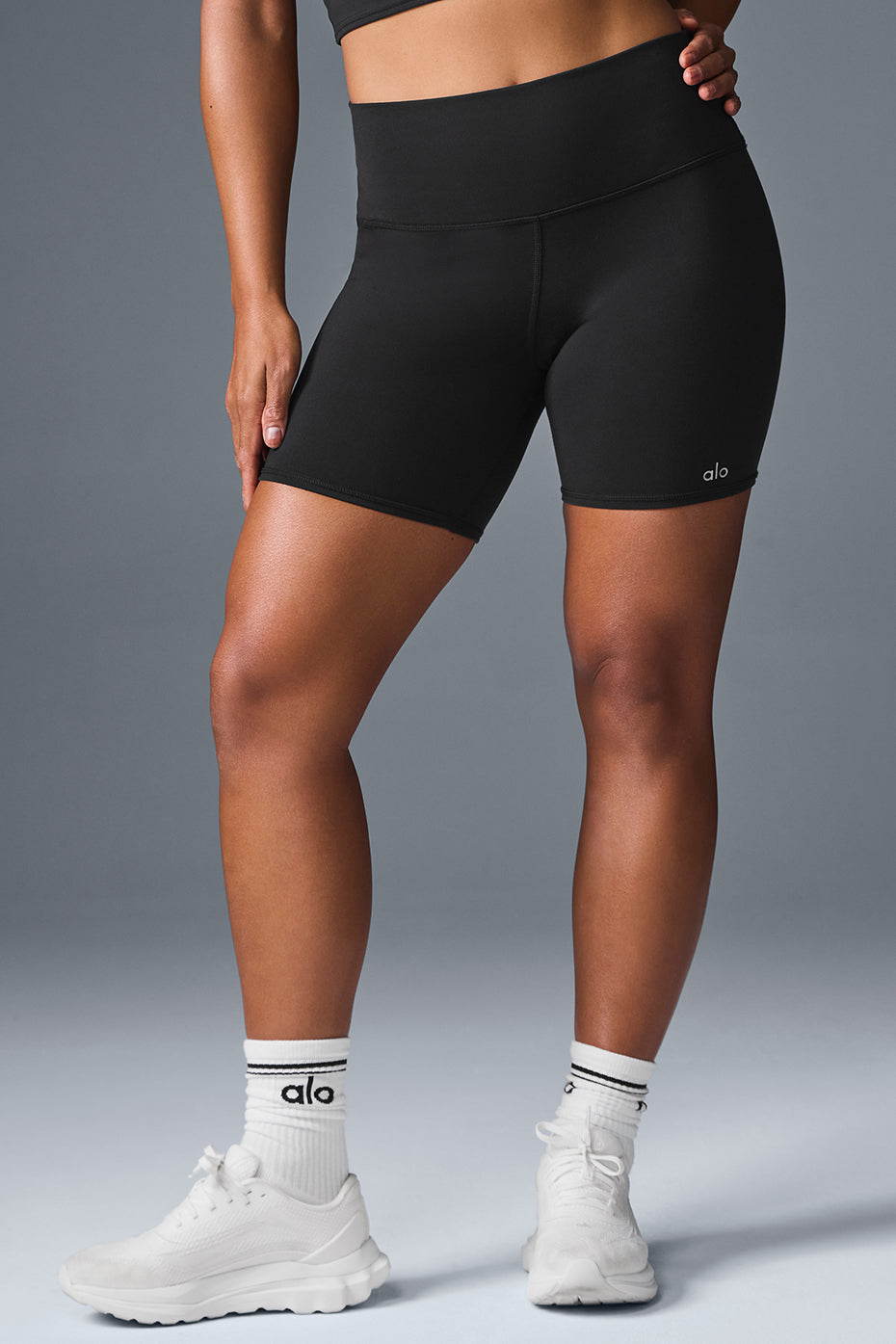 High-Waist Airbrush 5" Biker Shorts