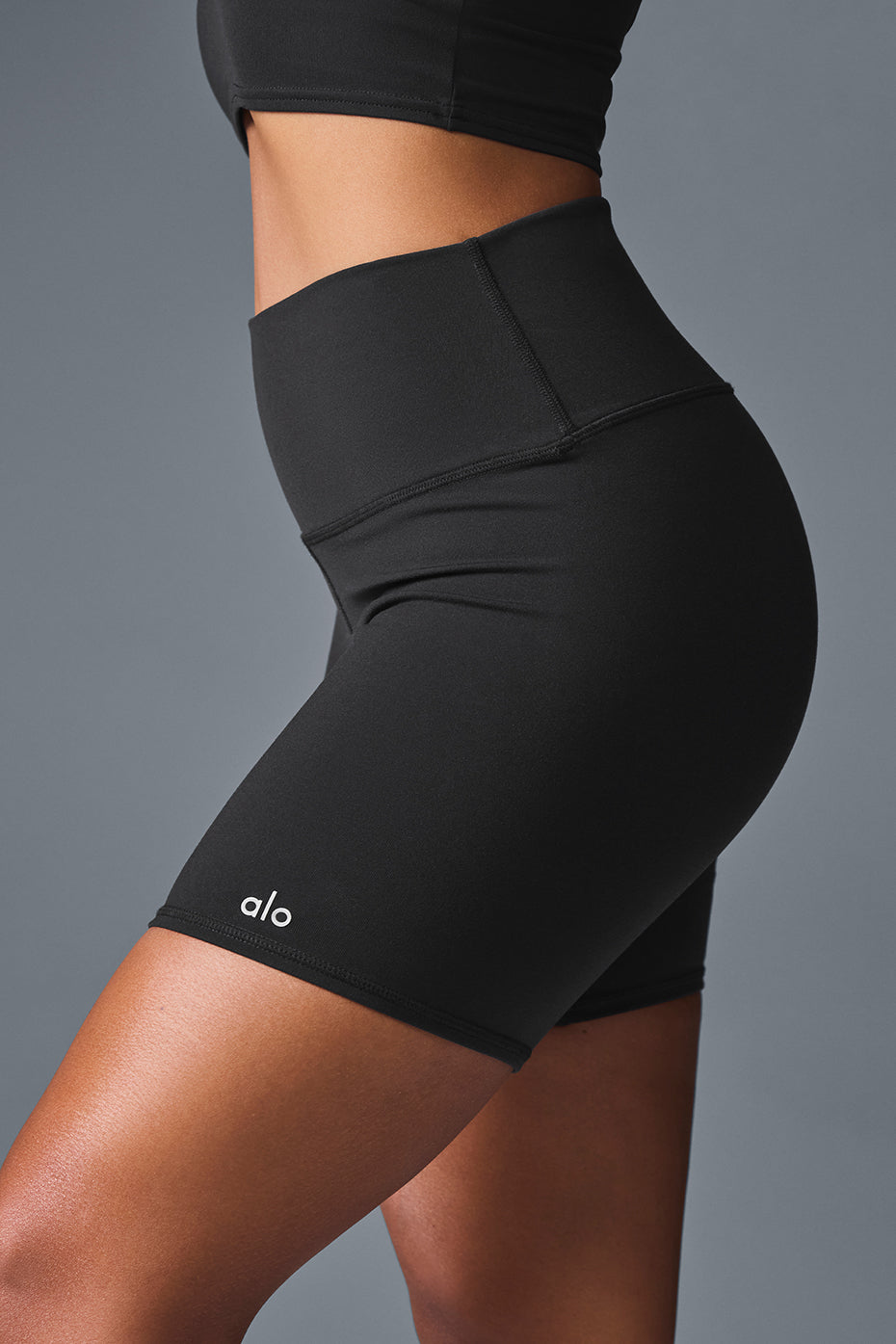 High-Waist Airbrush 5" Biker Shorts