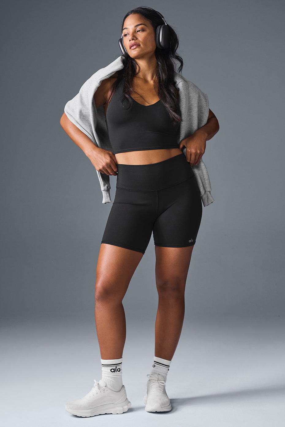 High-Waist Airbrush 5" Biker Shorts