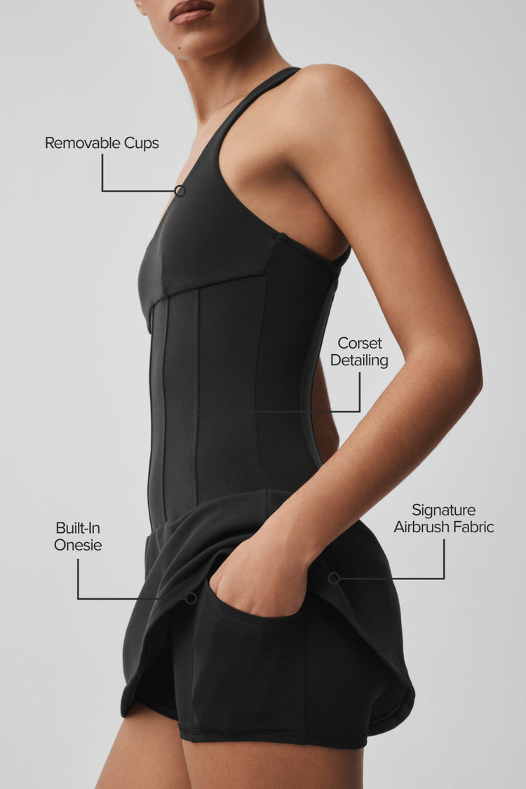 Airbrush Sparks Fly Corset Tennis Dress