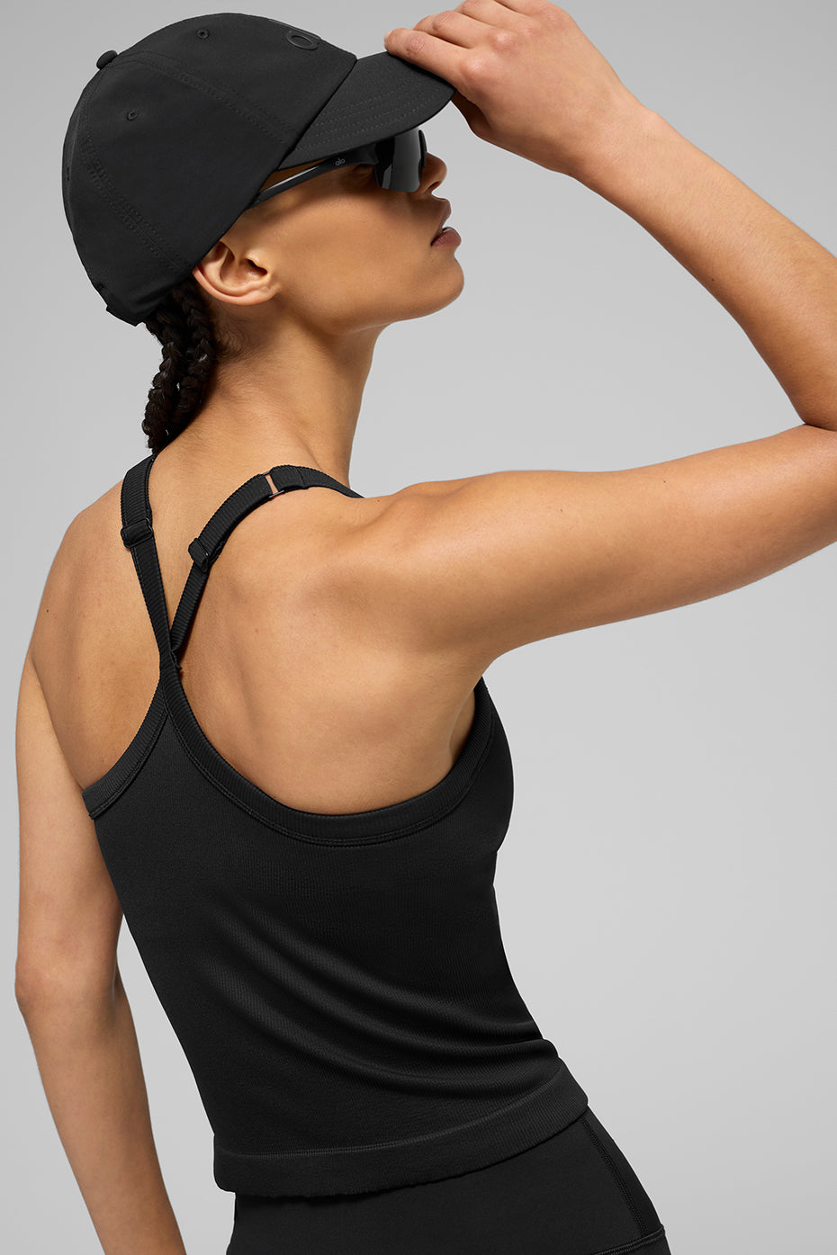 Seamless ribbed bra tank top