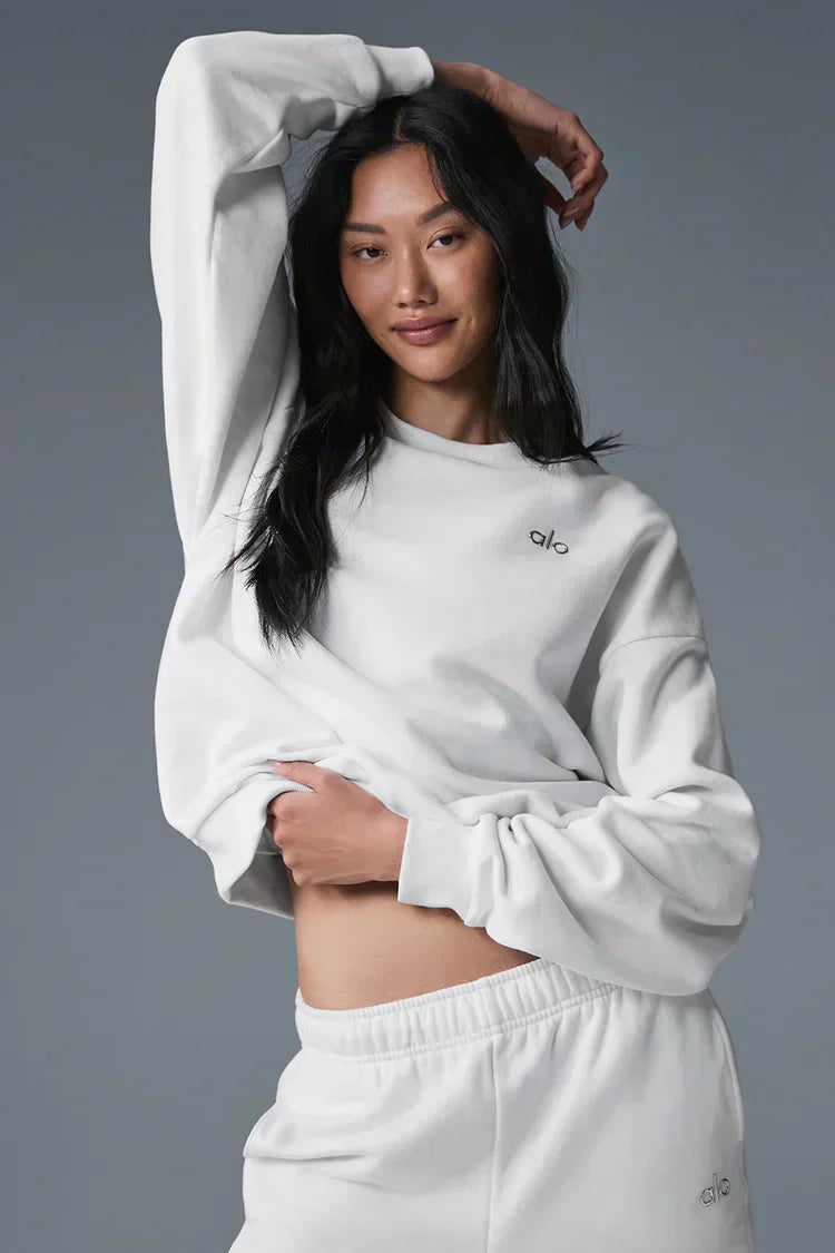 Accolade Crewneck Sweater - White