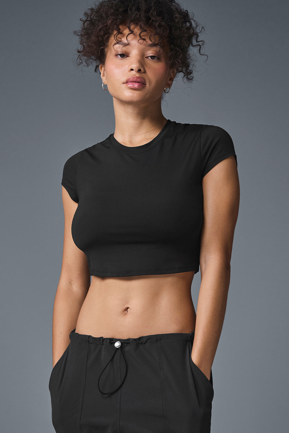 Alosoft Crop Finesse Short Sleeve T-Shirt "OUT OF STOCK"