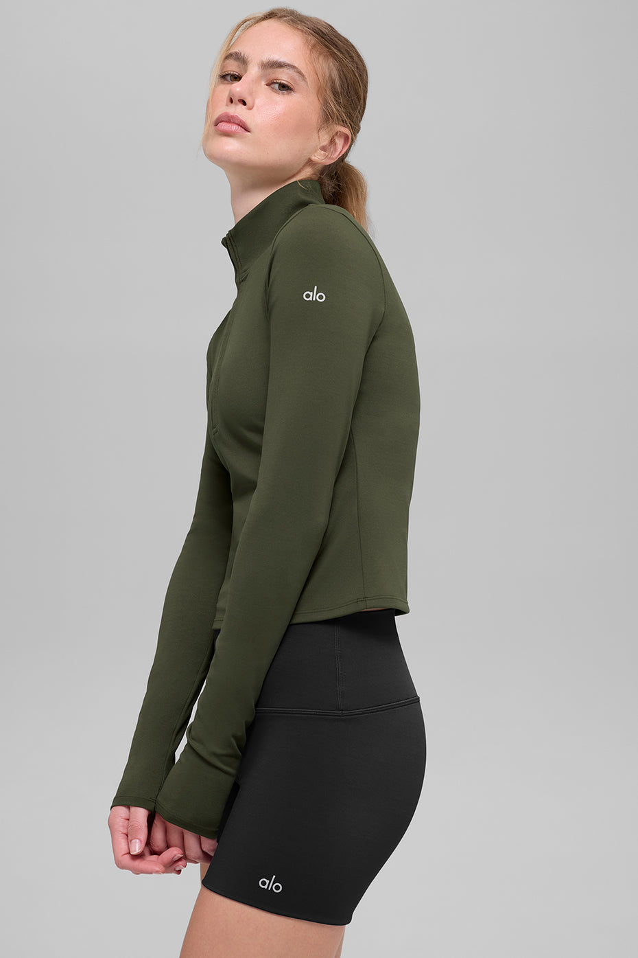 ALO Softsculpt Precision 1/4 Zip Long Sleeve Sweater "OUT OF STOCK"