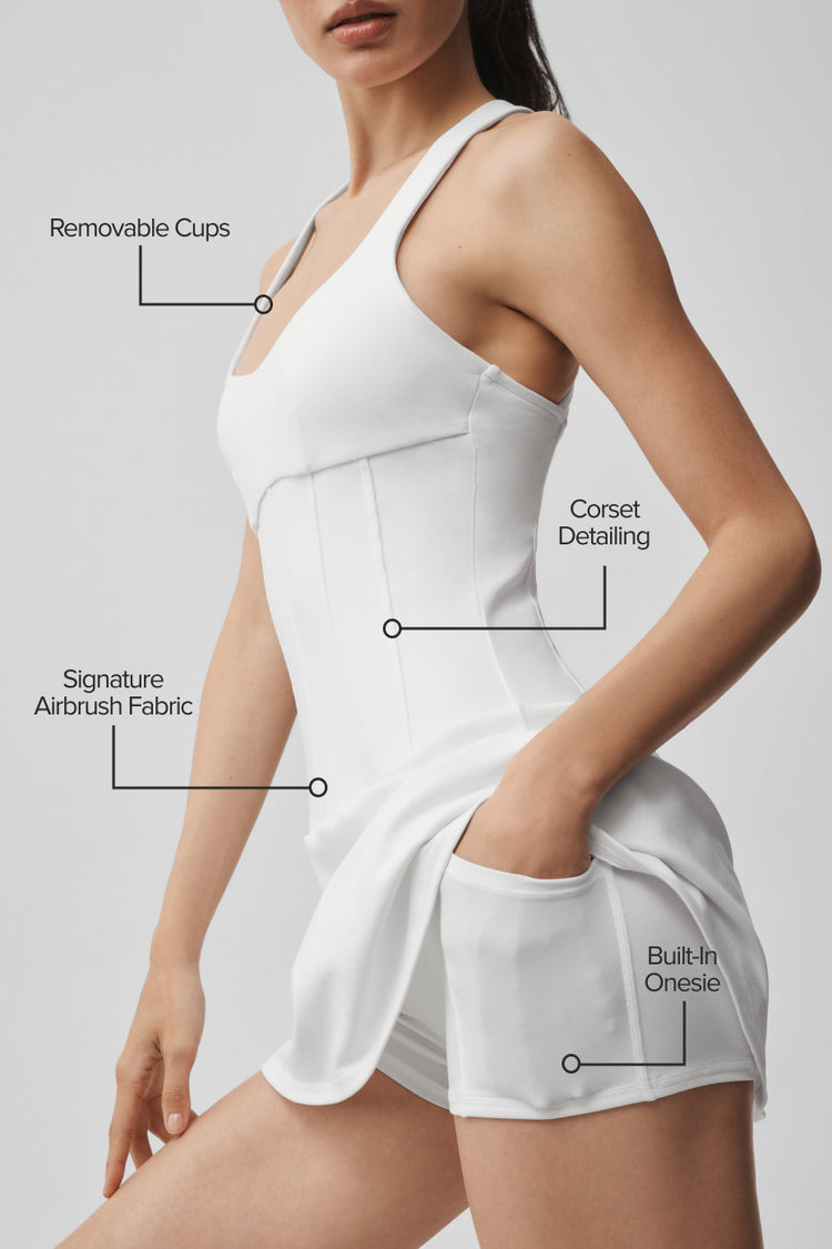 Airbrush Sparks Fly Corset Tennis Dress